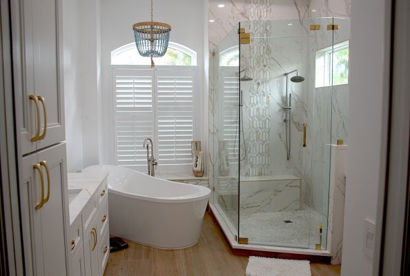 a freshly renovated bathroom