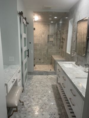 a luxury bathroom remodeling project