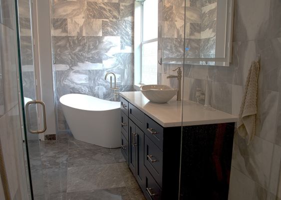 A bath remodel job designed by Design Stop